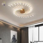 Современная светодиодсветодиодный Потолочная люстра в виде фейерверка, комнатное освещение для гостиной, спальни, столовый светильник
