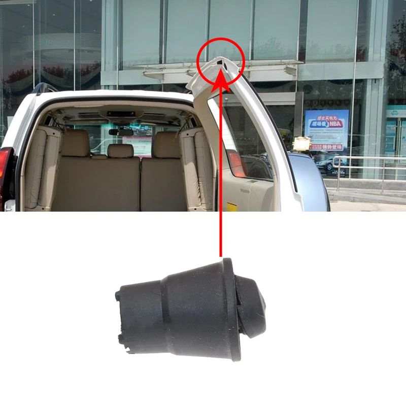 

Black Rear Trunk Tailgate Upper part Cushioning Granular Rubber Pad 1PCS For Toyota Prado LC120 FJ120 2003-2009