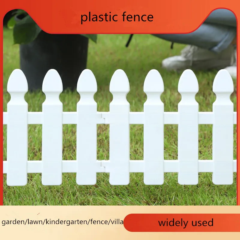 

PVC Plastic Brown Fence Flower Bed Garden Guardrail Horticultural Christmas Decoration High Temperature Resistance Guard Rail