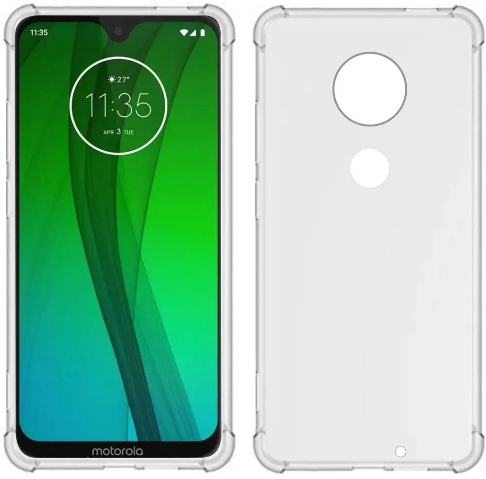 Прозрачный чехол для Motorola g7 plus противоударный прозрачный ТПУ Мягкий Роскошный