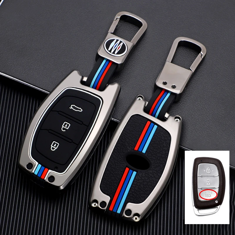 

Чехол для автомобильного ключа из цинкового сплава для Hyundai Tucson Santa Fe Creta ix25 ix35 i20 ix20 i40 Elantra Sonata Accent Solaris, аксессуары