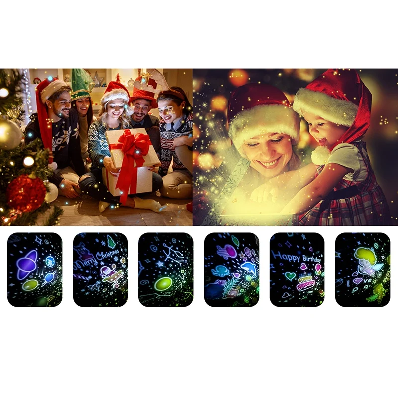 

Star Projector Night Light for Bedroom Night Light with 7 Lighting Modes and 6 Films for Kids Christmas Gift