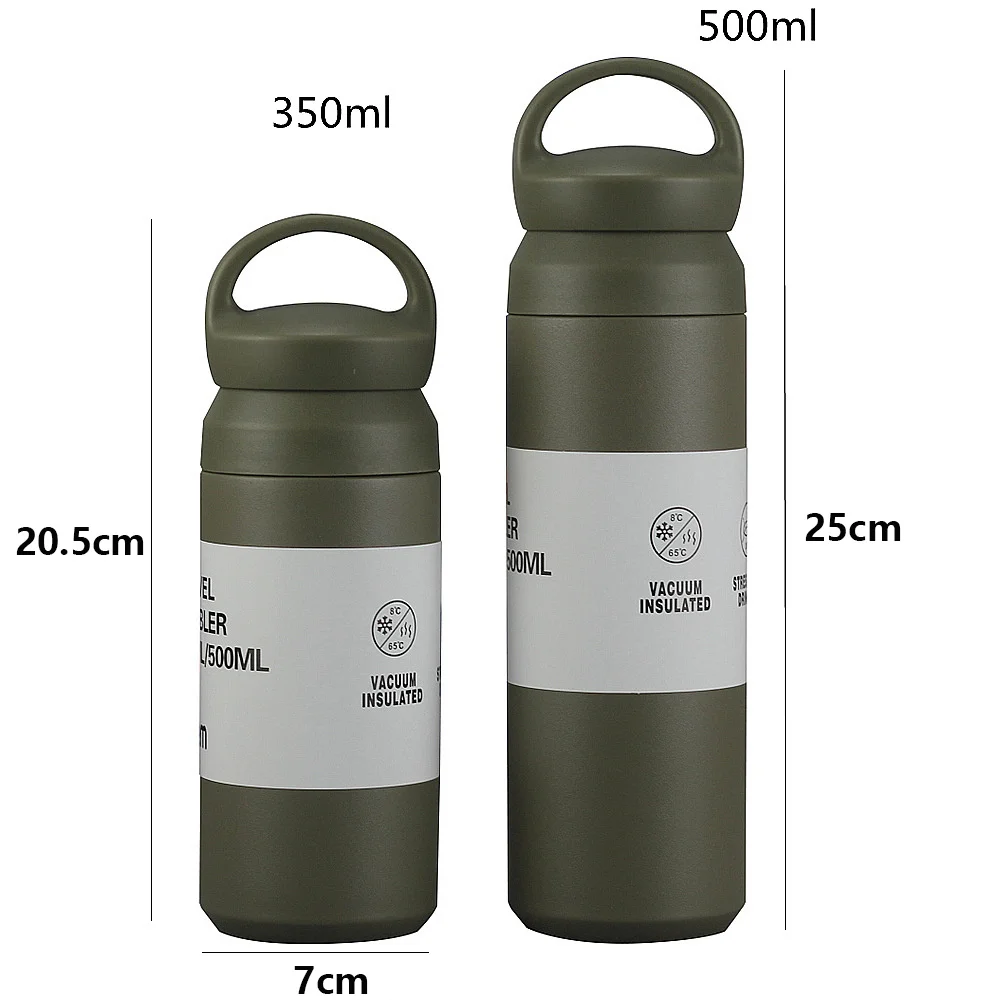 

350/500ml Fashion Thermos Coffee Mug Cup Stainless Steel Tumbler Vacuum Flask Water Bottle For Girls Women Office Travel Tea Mug