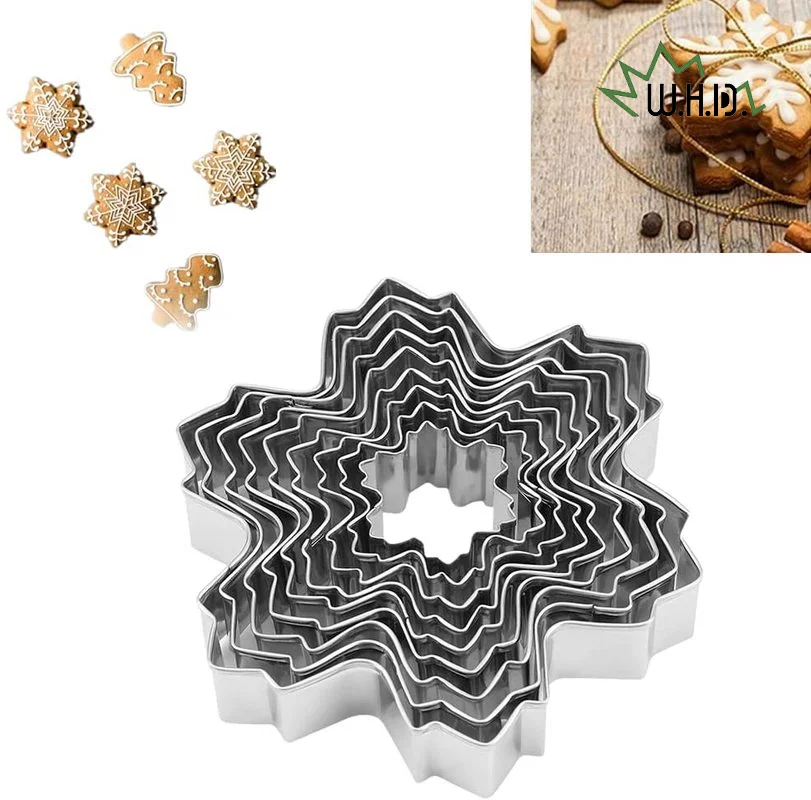 

9pcs Stainless Steel Snowflake Cookie Cutters Mold Biscuit Cutter Set Cake Decorating Moulds Biscuit Cake Cutter Set