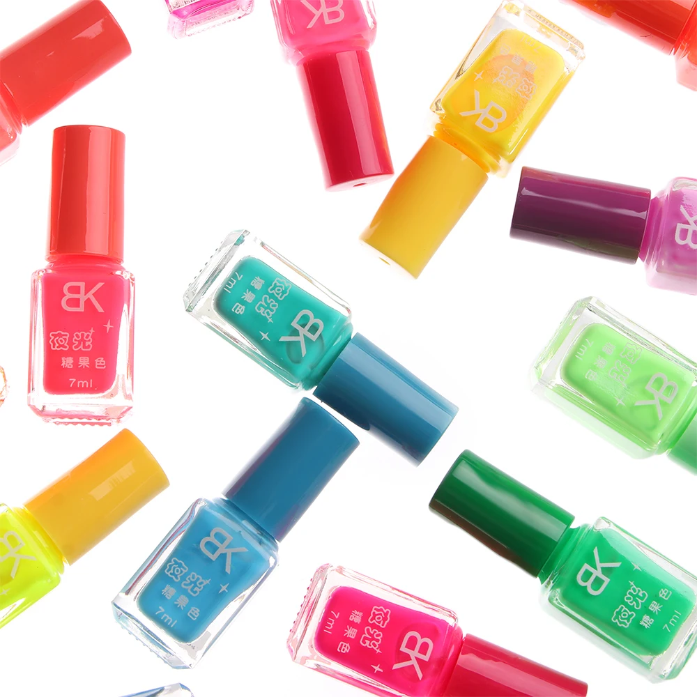 Светящийся Гель лак для ногтей флуоресцентный светящийся в темноте Светодиодный