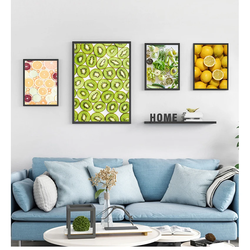 

Food Canvas Paintings Modular Kitchen Posters Printed Nordic Minimalist HD Wall Art Vegetable Fruits Home Decor Pictures Healthy