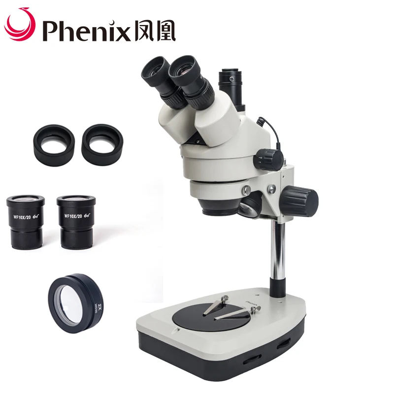 phenix zoom stereo 7x 90x trinocular mobile phone repair microscope for electronic soldering free global shipping