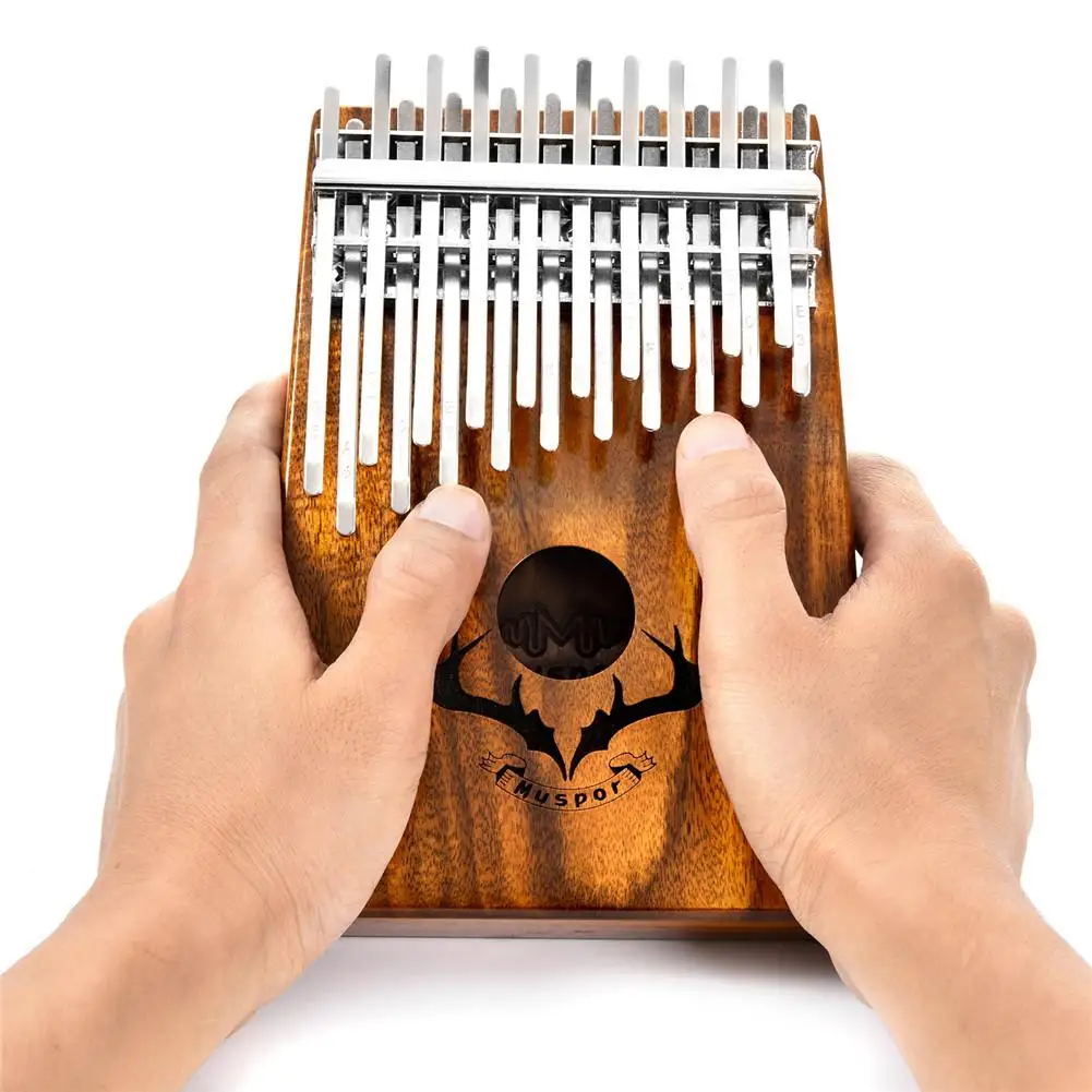 Muspor Kalimba 20 клавиш Acacia(Koa) двойной слой «пианино для больших пальцев» Mbira с чехлом высокого качества тюнер тела молоток английская песня книга