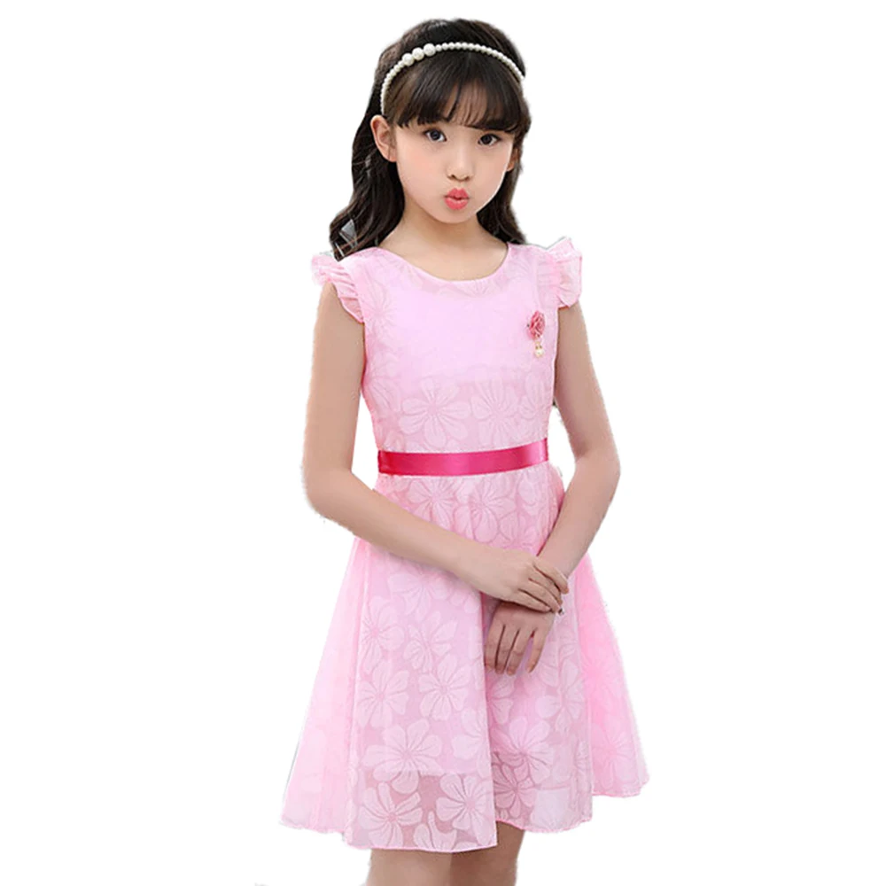 Летние платья из полиэстера для девочек новинка 2021 Корейская версия