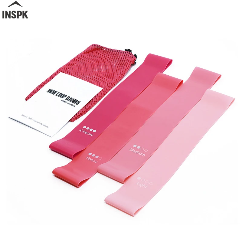 Эластичные ленты для йоги 4 цвета Уличное оборудование фитнеса 0 5 мм-1 1 мм резинки
