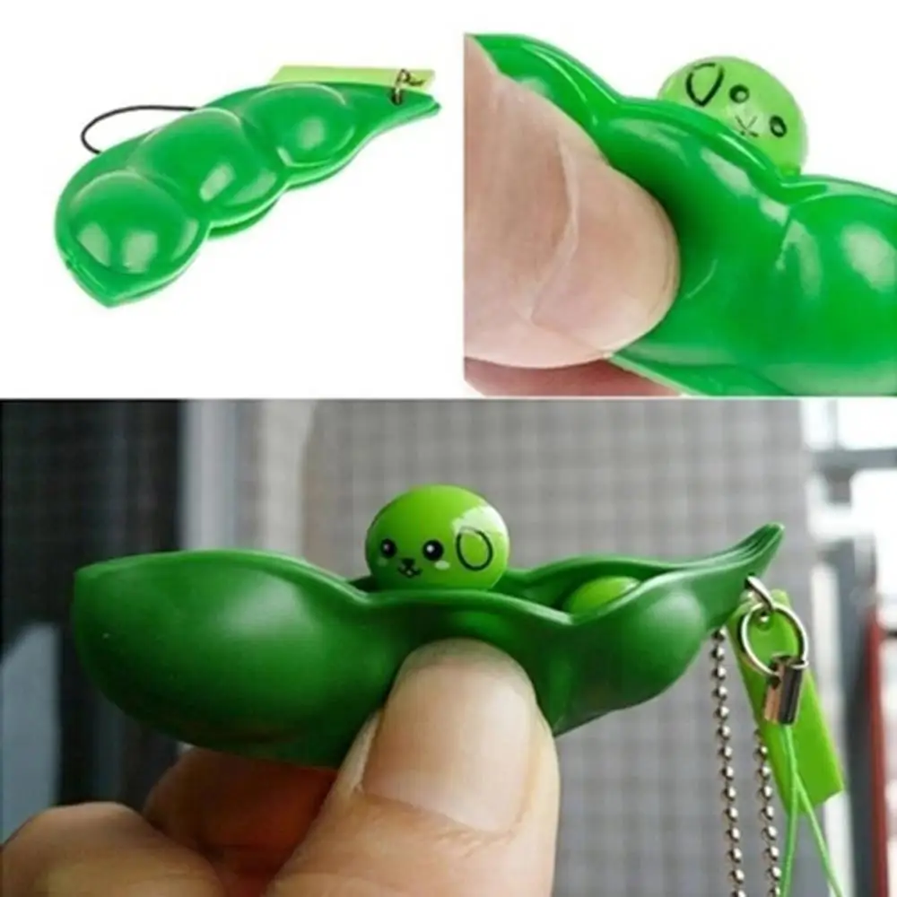 

Reduce Vent Toys Creative Gifts Infinite Squeeze Soybeans Puzzle Beans Pressure Funny Keychain Smart Phone Decoration