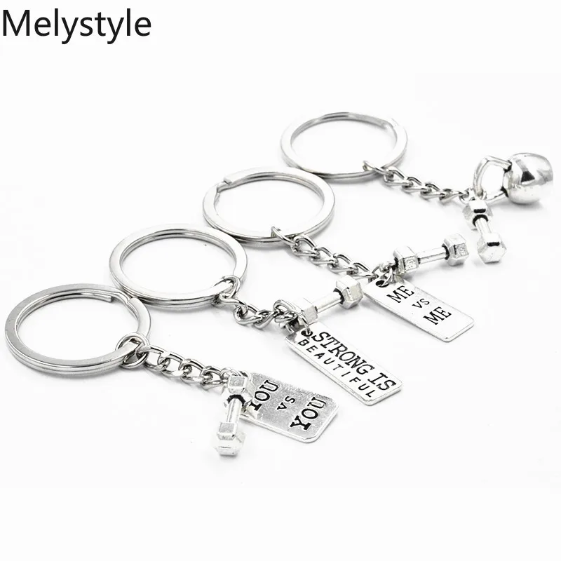 2019 брелок для ключей гантели мужчин спортивного зала модный женщин и ювелирные