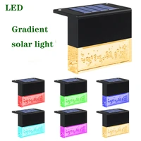124 pcs solar lights solar step lights outdoor waterproof led solar stair fence lamp decoration for patio stairs garden yard