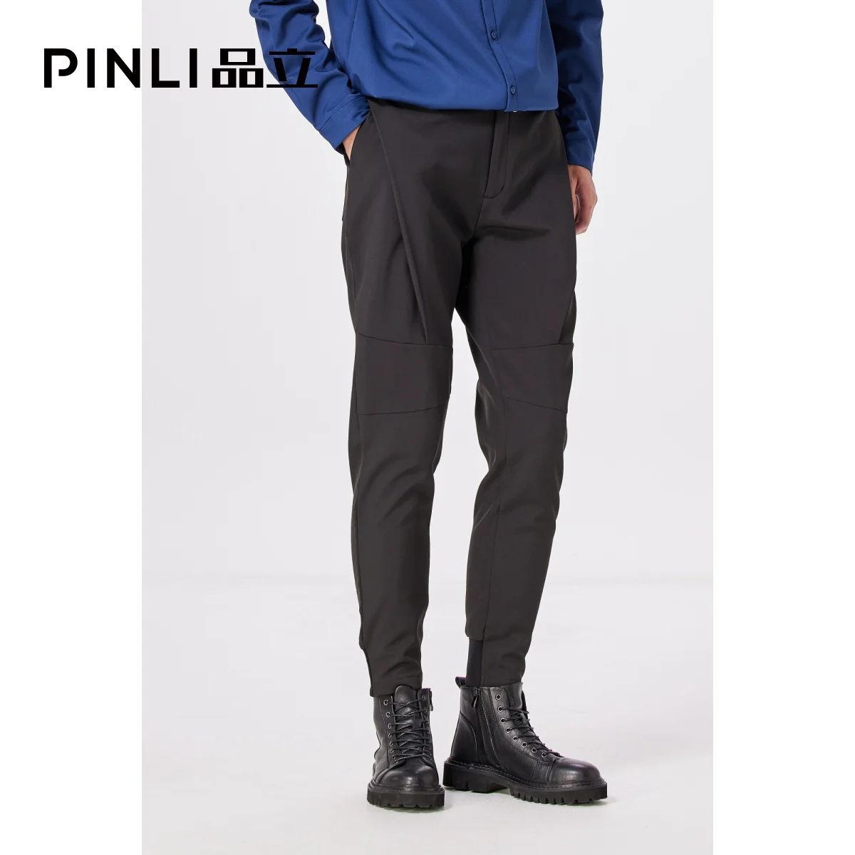 

Free Shipping Unique Pinli 2021 Fashion Autumn New Men's Trendy Black Footwear Plus Velvet Casual Trousers Pants B213417066