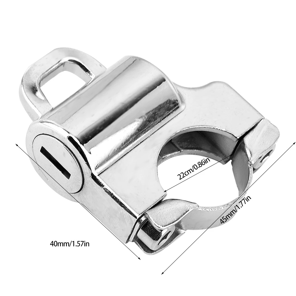 Мотоциклетный Противоугонный замок на шлем черный сплав крепление крючок с 2