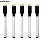 10 шт.партия стираемый маркер для доски, Студенческая школьная детская чертежная ручка с ластиком черные чернила Маркер 11,3 см