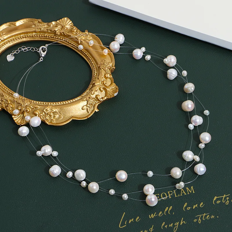 

Gypsophila Multilayer Pearl Necklace 210327-07