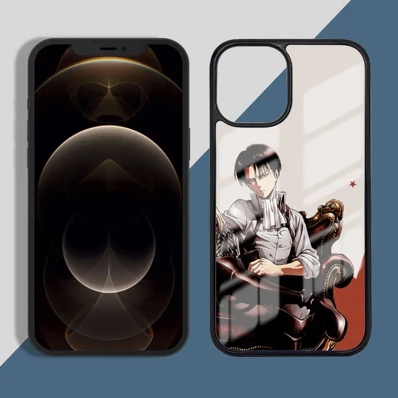 

Anime Attack On Titan Levi Ackerman Phone Case for iPhone 11 12 pro XS MAX 8 7 6 6S Plus X 5S SE 2020 XR Hard TPU PC cover funda