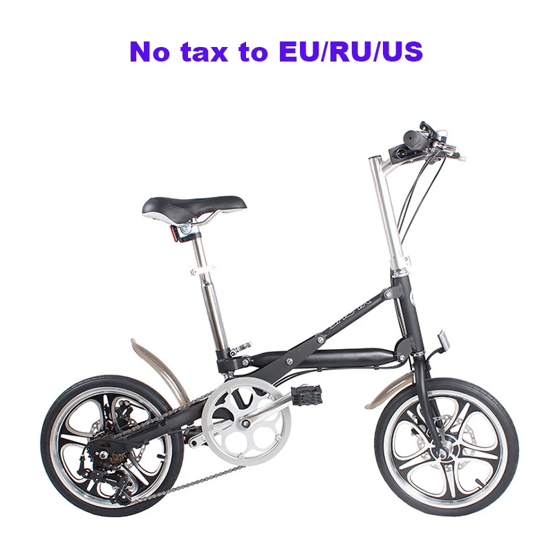 16 дюймовый Складной Алюминиевый велосипед 7 скоростной и Односкоростной