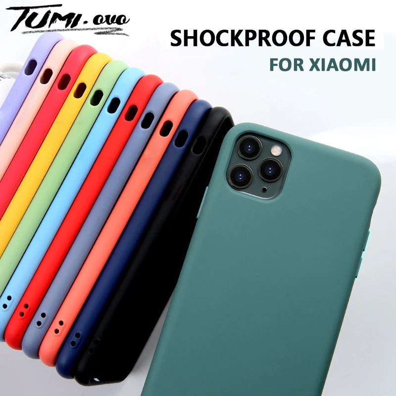 liquid silicone case for xiaomi mi 10 pro cc9 cc9e 9t 9 se a3 lite soft cases for xiaomi redmi note 8t 8 pro 7 5 8a 7a k20 cover free global shipping