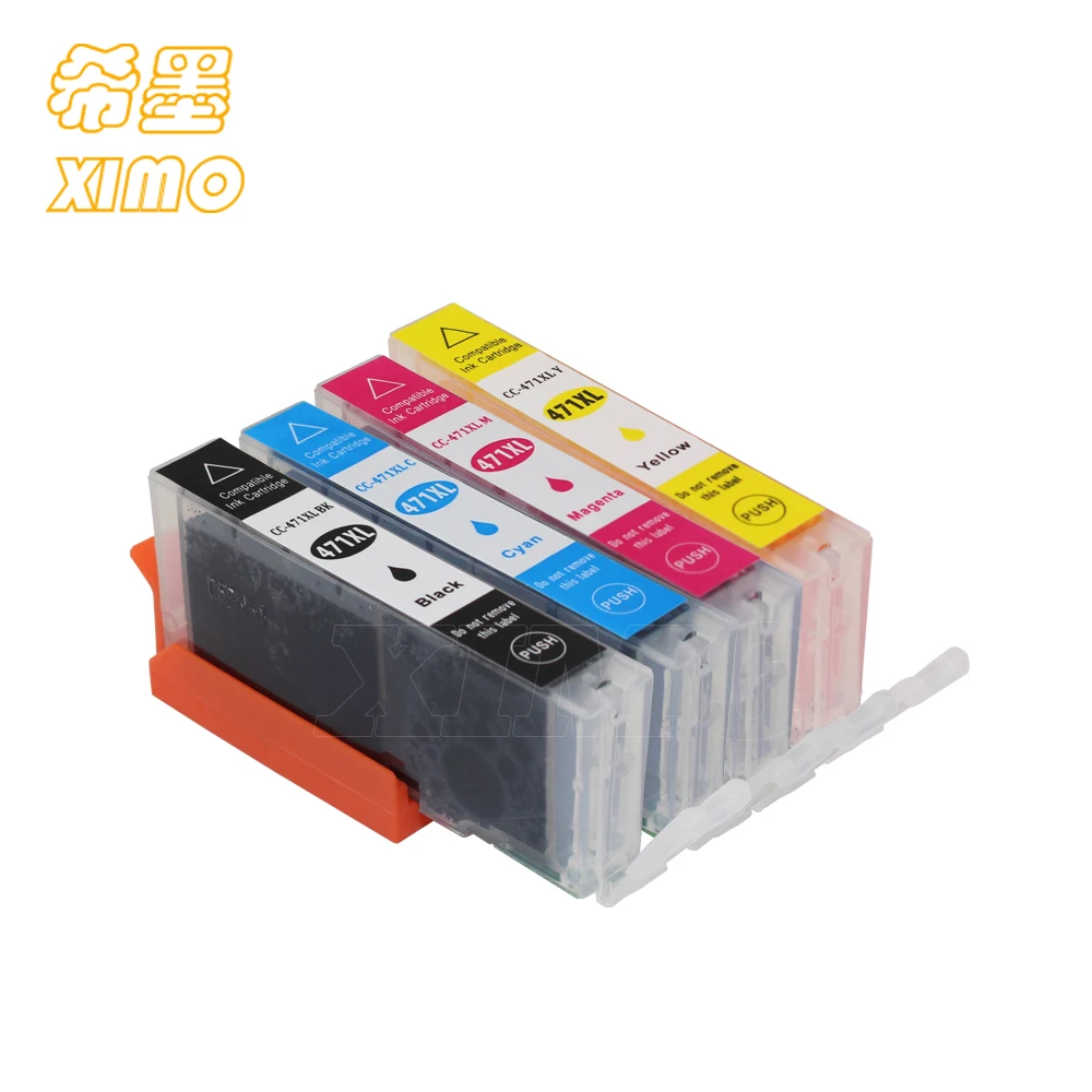 471 bk cm y XIMO 5C 470 471 PGI-470 PGBK CLI-471 совместимый чернильный картридж полные чернила для canon PIXMA MG6840 MG9040 TS5040 TS6040 принтер - Цвет: 471 bk cm y