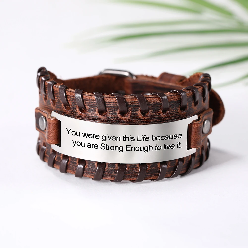 Моя форма из нержавеющей стали мужские ювелирные изделия вдохновляющие слова вы