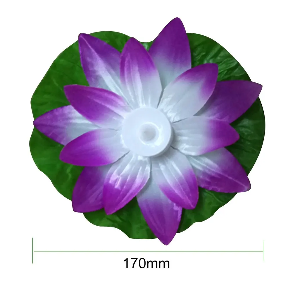 

LED flood light Artificial Lotus Colorful Changed Floating Flower Lamps Water Swimming Pool Wishing Light Lanterns Party Supply