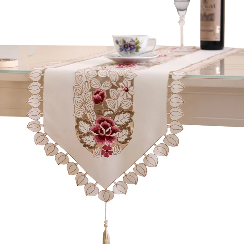 Модная скатерть с вышивкой цветочные кружева пыленепроницаемые Чехлы для стола