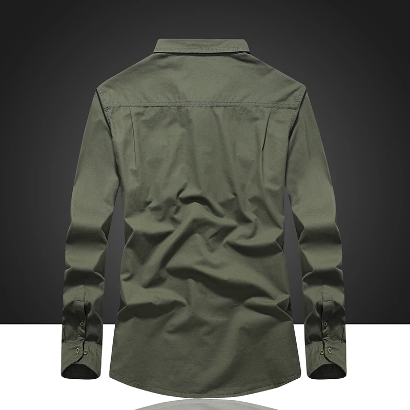 Военная армейская Мужская рубашка весна осень 2020 Спортивная Хлопковая мужская с
