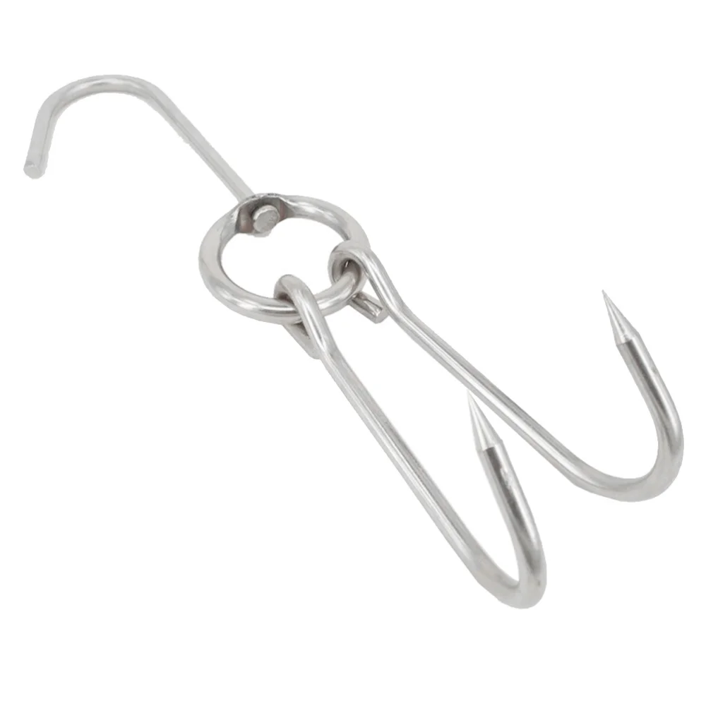 

Hooks Meat Hook Grill Hangerbutcher Hanging Drying Smoker Bbq Sausage Bacon Steel Stainless Home Double Rack Kitchen Metal