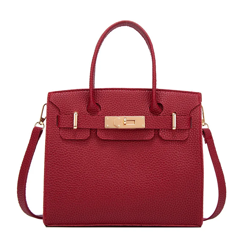 Модные женские сумки однотонные личи линии искусственная кожа женская сумка