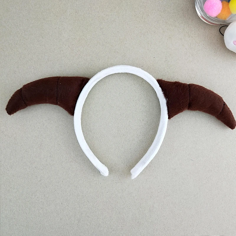 Мультяшная овца коза рог животное повязка на голову косплей реквизиты
