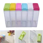 6 шт.компл. коробка для приправ, кухонная прозрачная зернистая Емкость Для Хранения Сахара, тмина, пылезащитная прозрачная видимая Емкость для специй, кухонная бутылка для хранения