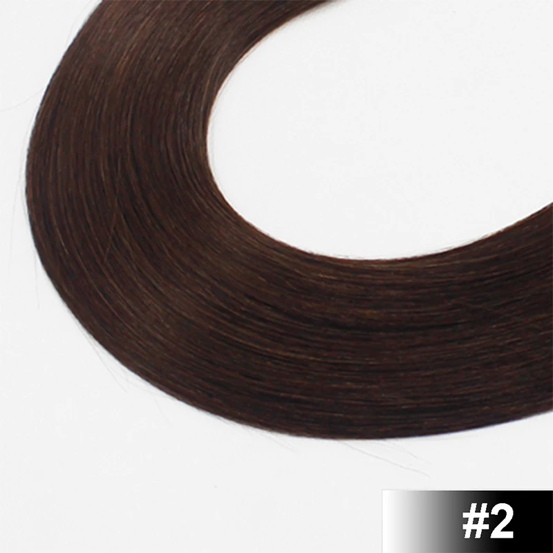 #2 Forever Hair настоящие волосы Remy, бесшовные волосы на ленте, человеческие волосы для наращивания, 5 шт., только шелковистые прямые волосы для европейского салона - Цвет: #2