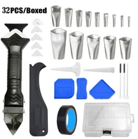 32 pcs caulking tool kit 3 in 1 silicone caulking nozzle tools applicator finisher kit sealant finishing set