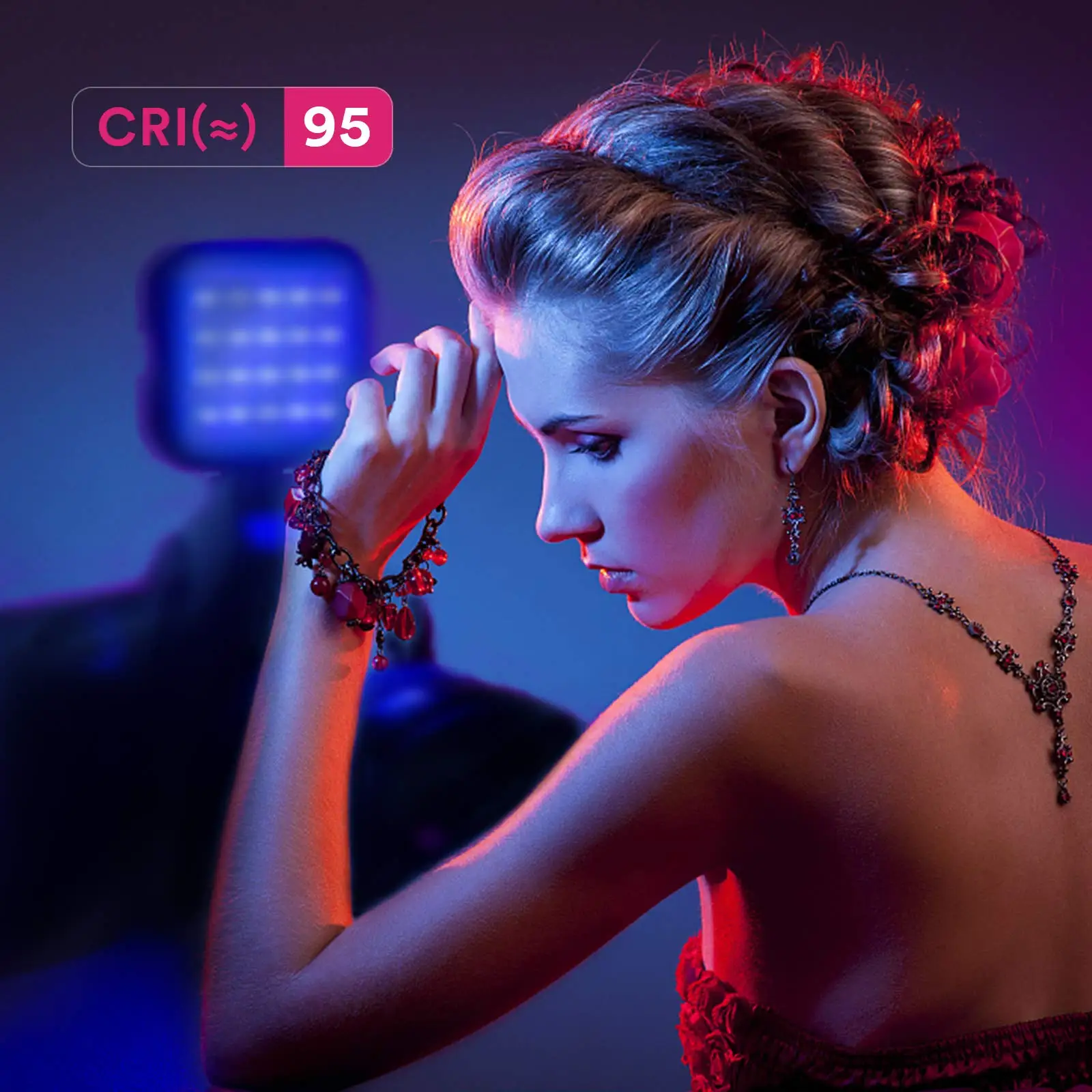 

Godox LED 6R RGB Video Light Dimmable 0-360 Full Color 13 FX Effects CRI 95 Built-in 1800mAh Li-ion Battery Rechargeable