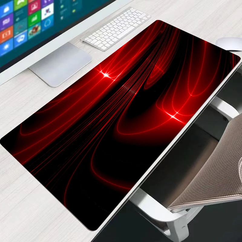 

Big 900x400 Mouse pad Abstract Red Computer Laptop Anime Keyboard Mouse Mat Large Mousepad Keyboards Gamers Decoracion Desk Mat