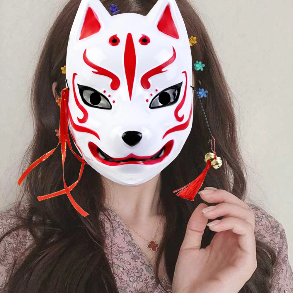 Лидер продаж пластиковая маска в японском стиле с изображением головы собаки