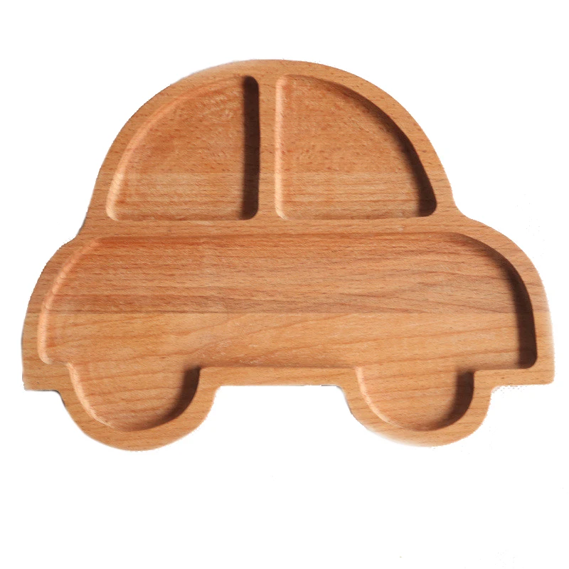 Деревянная тарелка для кормления кота мультяшный кролик животное медведь свинья