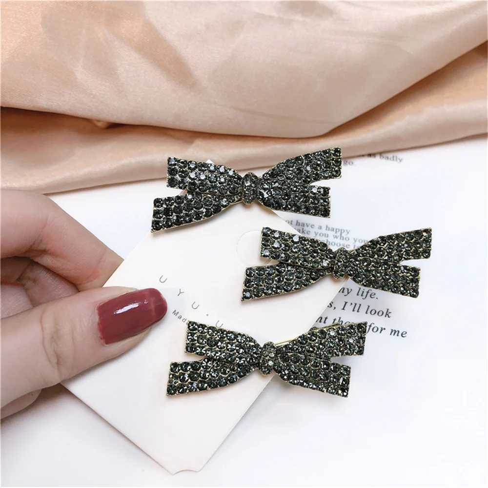 Для девочек с украшением в виде кристаллов Ботильоны на заколки для волос