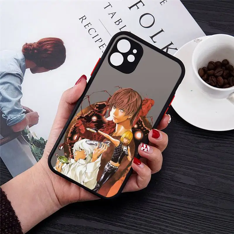 

Anime Manga Death Note Ryuk Phone Case Transparent Matte for iPhone 7 8 11 12 s mini pro X XS XR MAX Plus cover funda