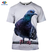 sonspee men women animal bird pigeons 3d print t shirt casual fashion mens short sleeve tees tops shirts funny streetwear
