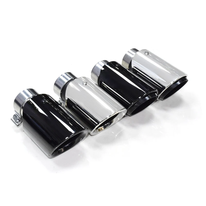 

1 pcs Universal Exhaust Tip Stainless steel Muffler tip for All car inlet 63mm Exhaust Pipe Black Tip Universal Car Exhaust