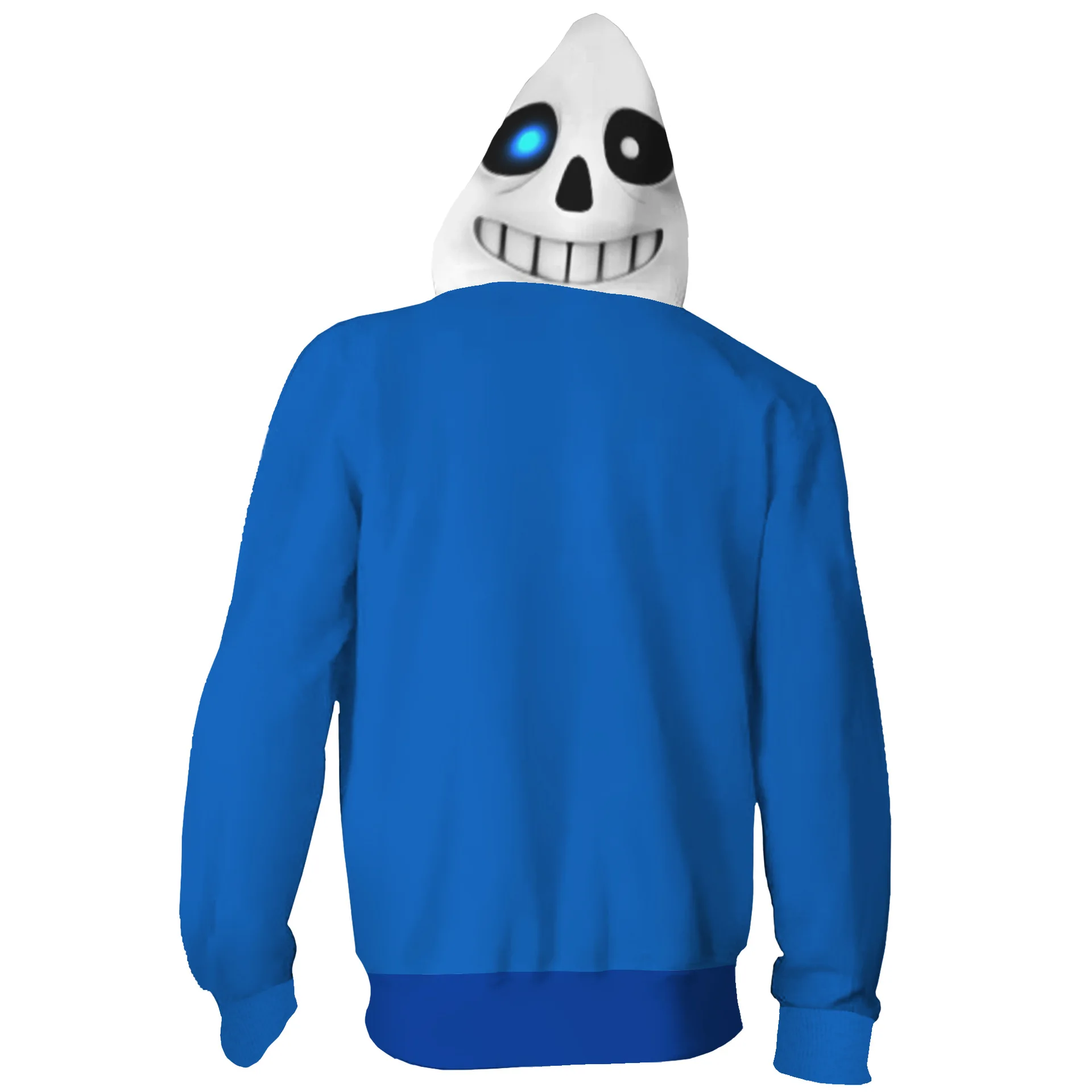 Новая голубая Толстовка Undertale Sans куртка на молнии с 3D принтом свитшот костюм для