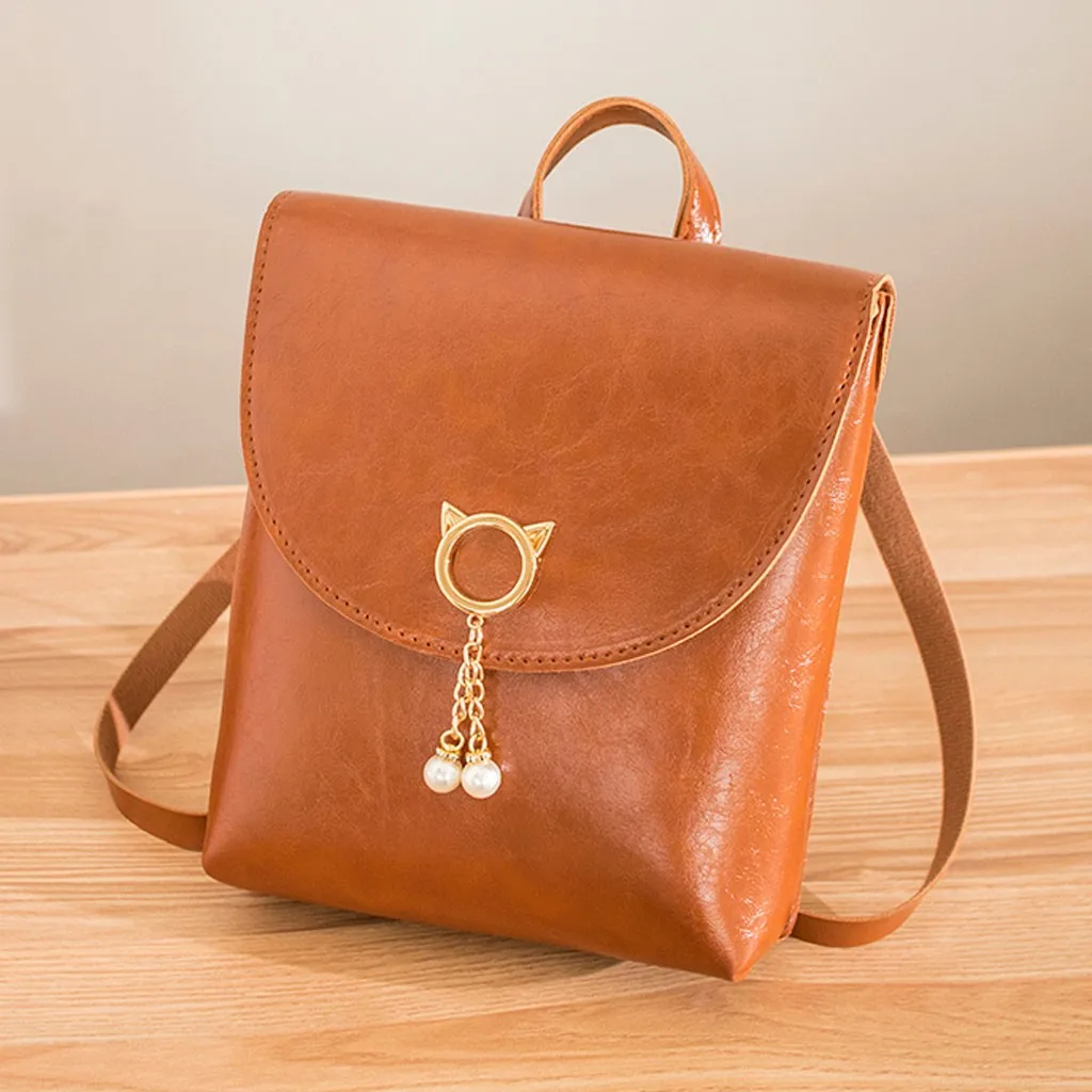 Кожаный рюкзак для женщин маленькая сумка модная женская на плечи маленький с