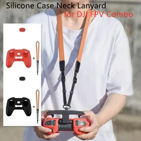 for dji fpv combo remote control silicone case strap neck lanyard safety belt sling silicone sleeve case drone rc accessories