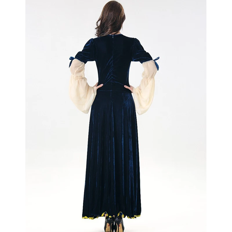 Halloween New Medieval Dress Cosplay Carnival Costume Queen Long Robe Disguise Palace Court Retro Noble Princess Woman Girls |