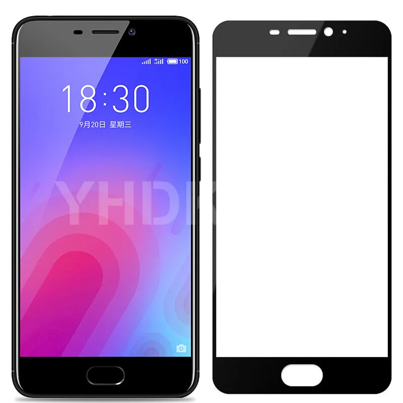 9D полное покрытие из закаленного стекла для Meizu M8 Lite M8 M6 M5 Note M6S M6T M5S M5C V8 Pro Защитная пленка для экрана