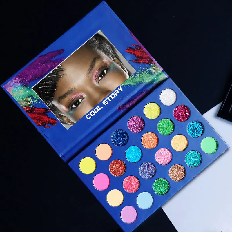 Палетка блестящих теней для век с 24 звездами блестящие матовые модные яркие тени