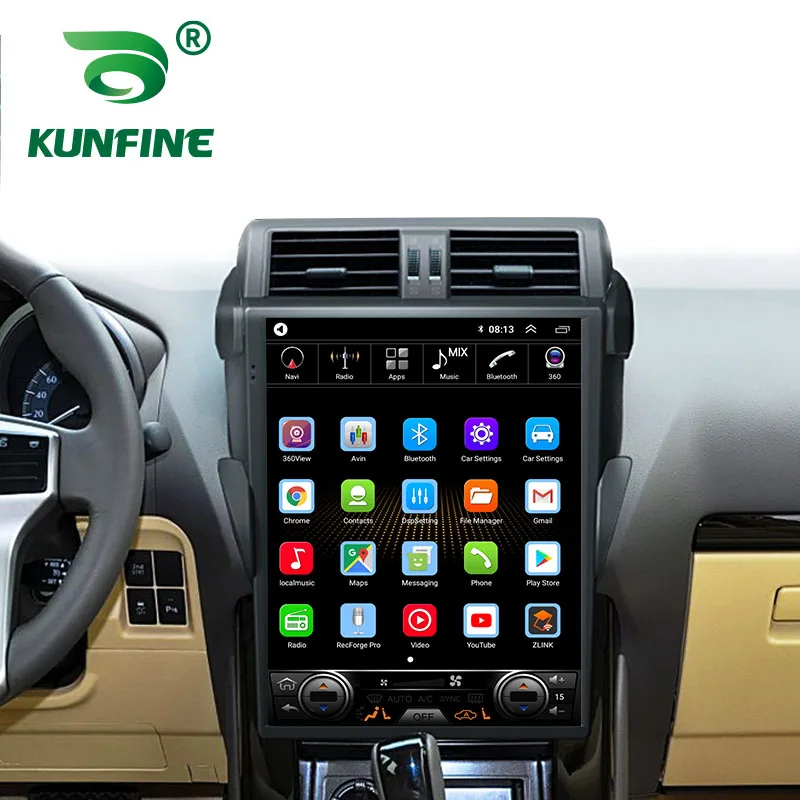 Tesla Style для Toyota Prado 2014-2017Car Stereo Radio Octa Core 4GB RAM 64GM ROM Android 10 0 Car DVD GPS Player Deckless - купить по